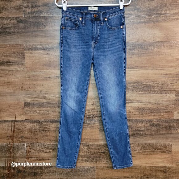 Madewell Jeans 27 Skinny 10" High Rise Danny Wash G7391 Tummy Control Stretch - Picture 1 of 13